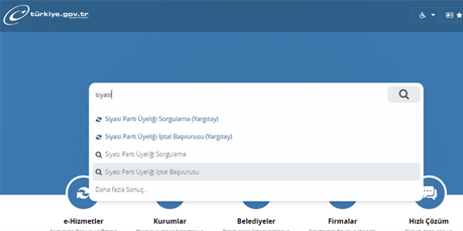 Siyasi parti yeliinden istifalar internetten yaplabilecek