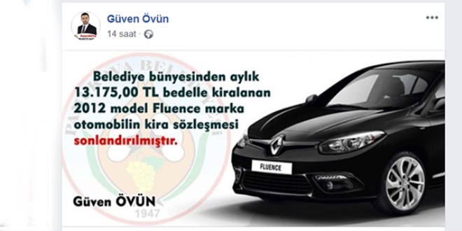 Saadetli Bakann iddias: Aylk 13 bin TL bedelle Fluence kiralanm