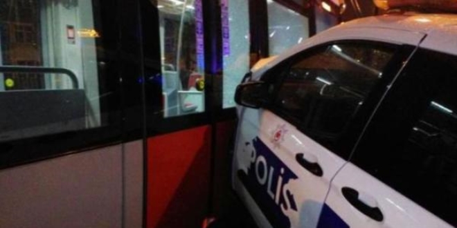 Tramvay polis aracna arpt: 1 polis yaral