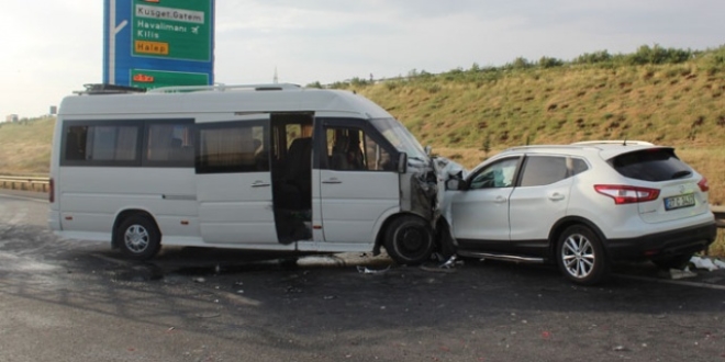 Gaziantep'te trafik kazas: 11 yaral