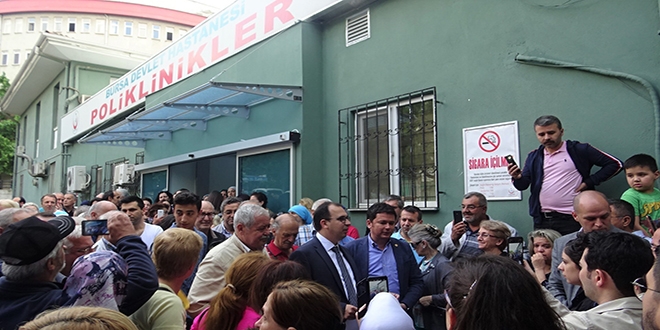 Bursa'da, 3 hastanenin kapatlaca iddiasna tepki