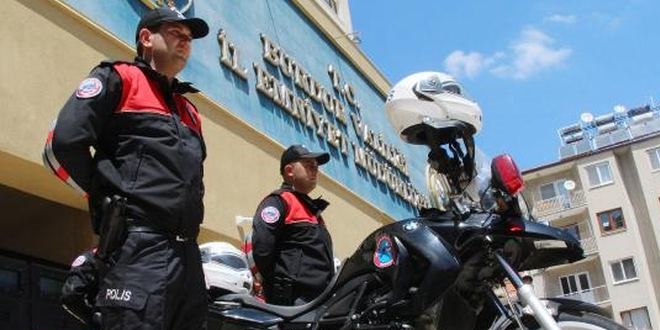 Burdur'da motosikletli polis timi greve balad
