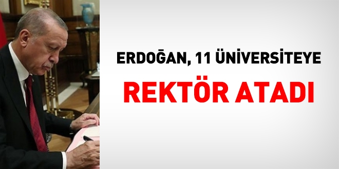 Cumhurbakan Erdoan, 11 niversiteye rektr atad