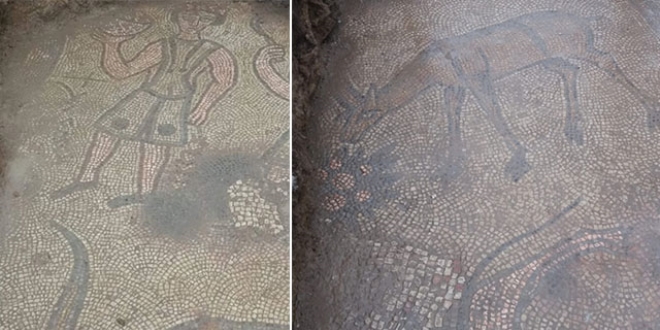 Kaak kazda 1500 yllk mozaik bulundu