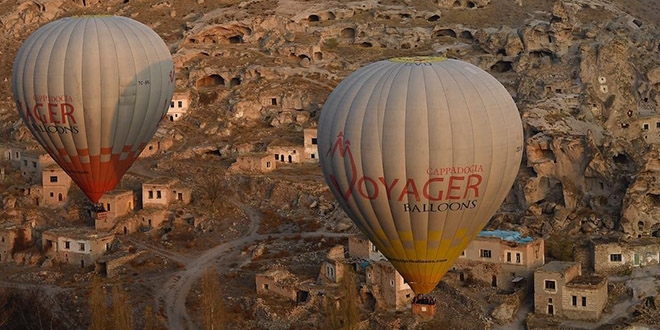 Kayseri'de scak hava balonlar gkyzyle bulutu