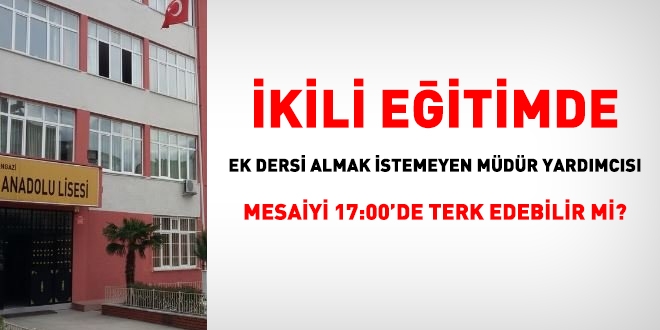 kili retimde, mdr yardmcs saat 17:00'de mesaiyi terk edebilir mi?