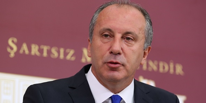 Muharrem nce'den CHP ynetimine ar