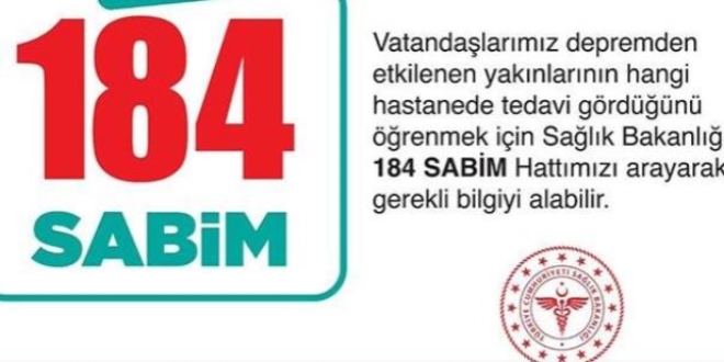 Bakan Koca: 184 SABM hattn arayn