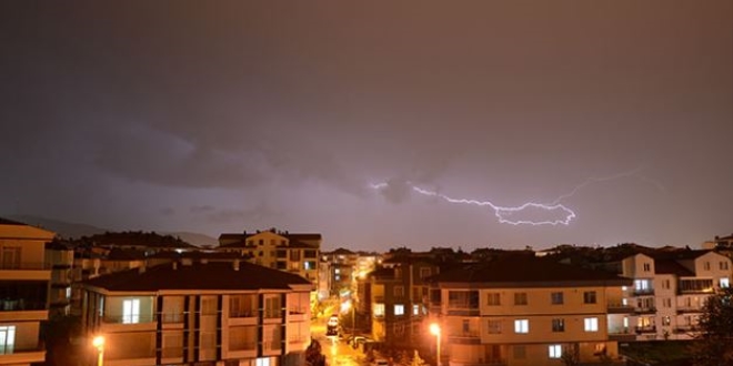 Aksaray'da yldrmla Trkiye haritas olutu