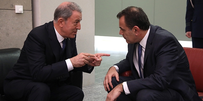 Hulusi Akar, Yunan Savunma Bakan ile grt