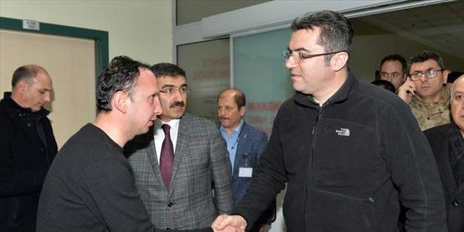 Erzurum Valisi Memi, Ar'daki roketli saldrda yaralananlar ziyaret etti