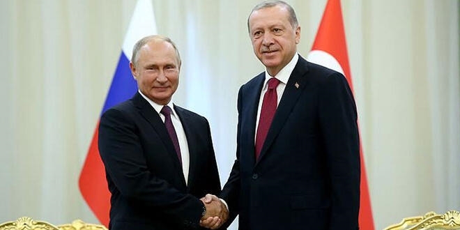 Cumhurbakan Erdoan, Putin ile grt