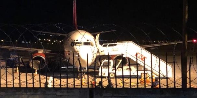Badat'tan gelen yolcular Ankara'da karantinaya alnd