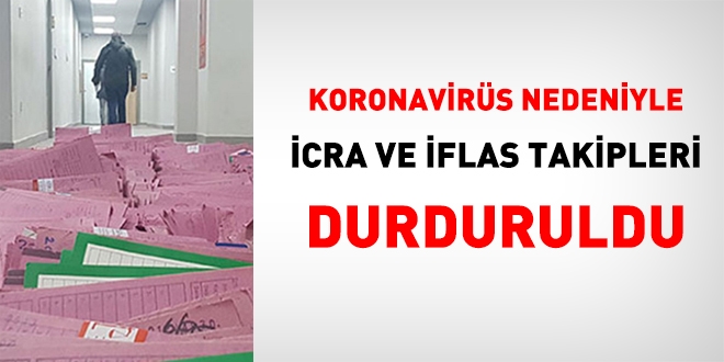 Koronavirs nedeniyle cra ve iflas takipleri durduruldu