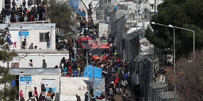 Yunanistan'da iki gmen kamp karantinaya alnd