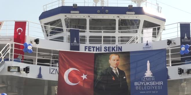 ehit polis memuru Fethi Sekin'in isminin verildii feribot denize indirildi