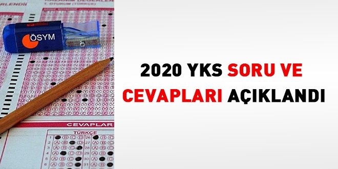 2020 YKS soru ve cevaplar akland