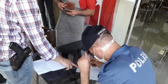 Konya'da maskesiz alverie kan 19 kiiye 17 bin 100 lira ceza