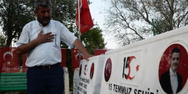 15 Temmuz ehidi ikiz polisler, mezarlar banda anld