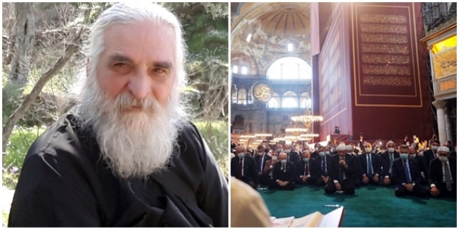 Yunan Ortodoks papaz'dan Ayasofya iin Erdoan'a vg