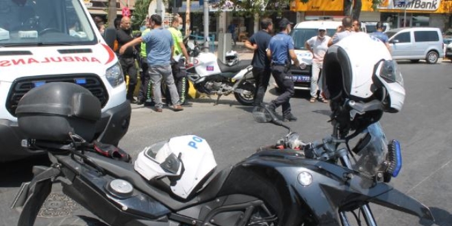 Aydn'da trafik kazas: 2 polis memuru yaraland