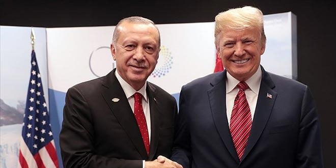 Cumhurbakan Erdoan, ABD Bakan Trump ile grt