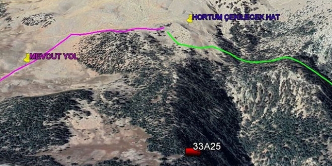 Orman ekipleri, yangn iin 7 km hortum ekmi