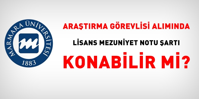 Arastirma Gorevlisi Aliminda Lisans Mezuniyet Notu Sarti Koyulabilir Mi