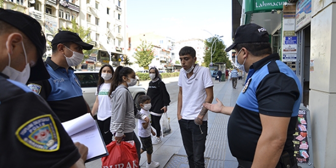Maske takmayp polise direnen kiiye 392 lira ceza kesildi
