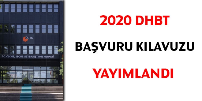 2020 DHBT bavuru klavuzu yaymland