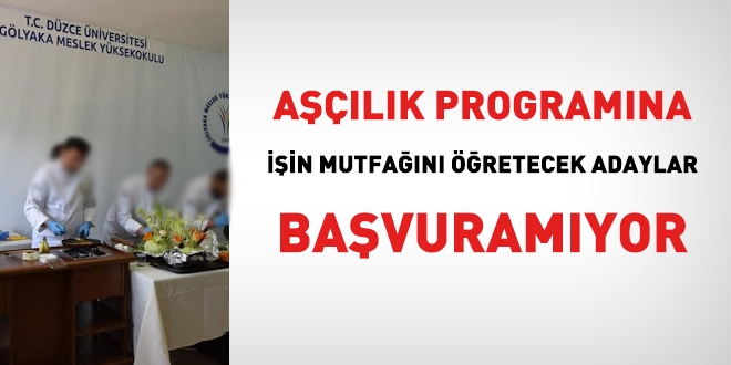 Alk programna, iin mutfan retecek adaylar bavuramyor