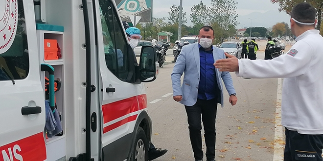 Koronal src trafik kontrolne takld, ambulansla yurda yerletirildi