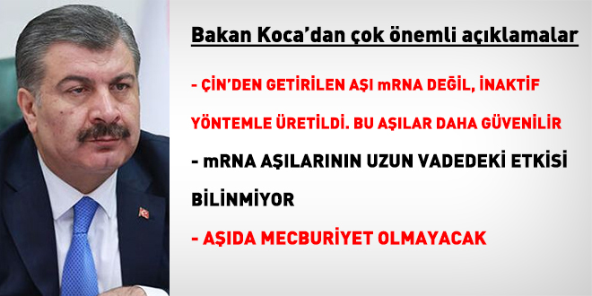 Bakan Koca: Ada mecburiyet olmayacak, ikna edeceiz