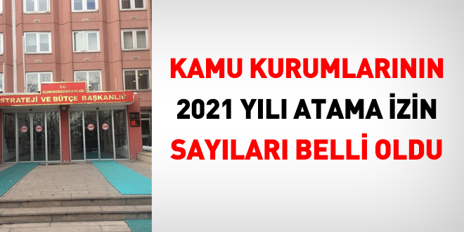 SBB, 2021 yl atama izin saylarna dair resmi yazy yaymlad