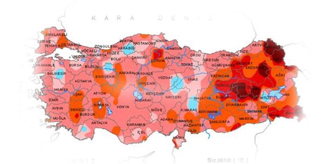 Meteoroloji harita paylat! Ya d yzde 80'i at