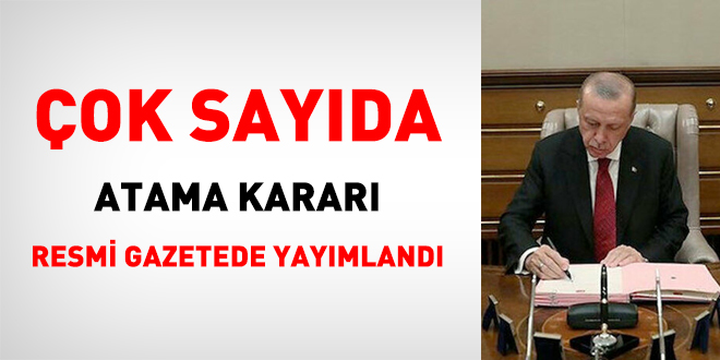 ok sayda atama karar Resmi Gazetede yaymland