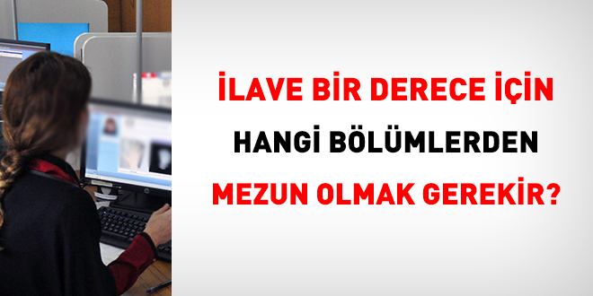 lave bir derece iin hangi blmlerden mezun olmak gerekir?