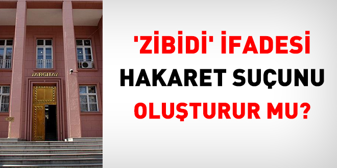 'Zibidi' ifadesi hakaret suunu oluturur mu?