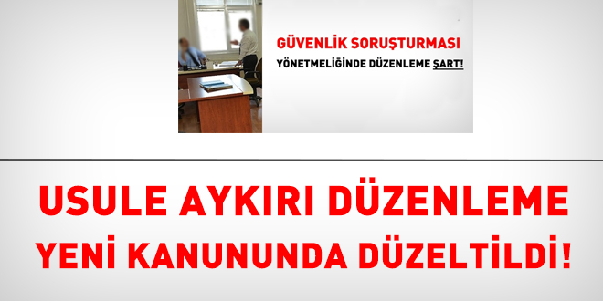 Usule aykr dzenleme yeni kanununda dzeltildi!