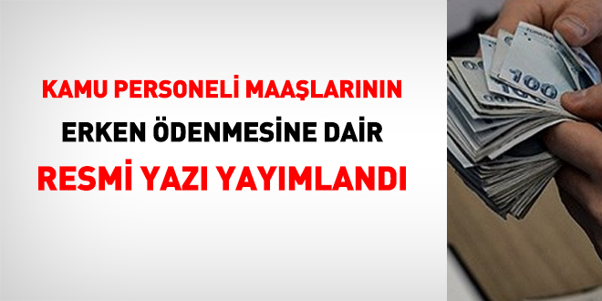 Maa demelerine dair resmi yaz yaymland