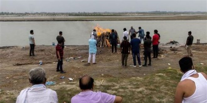 Odun bulamadklar iin yaklmadan Ganj nehrine braklan koronal cesetler var