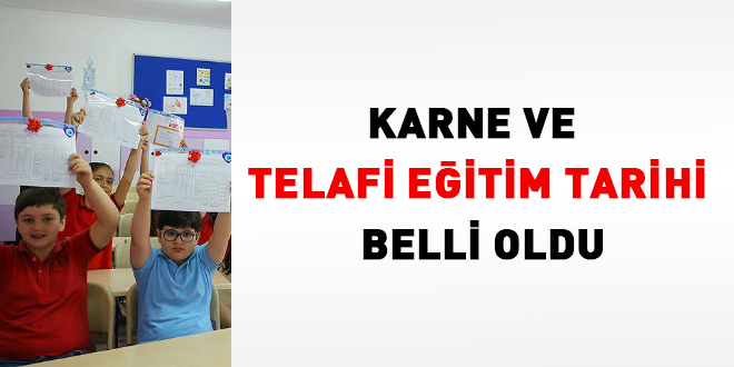 Karne ve telafi eitim tarihi belli oldu