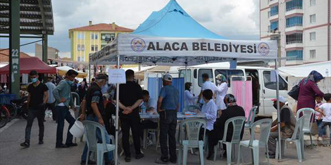 Bu ilede sebze pazarnda randevusuz a yaplyor