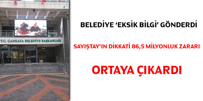 Belediye 'eksik bilgi' gnderdi! Saytay'n dikkati 86.5 milyonluk zarar ortaya kard...