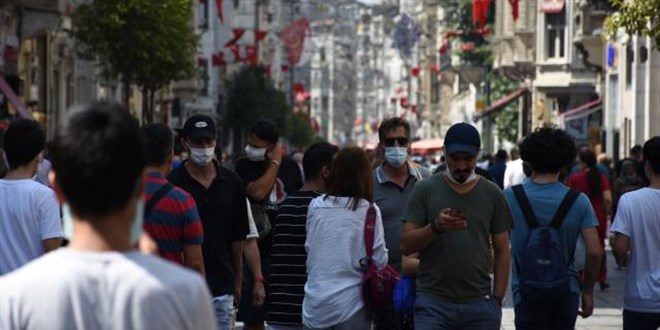 stiklal Caddesi'nde maske kuralna uyulmad