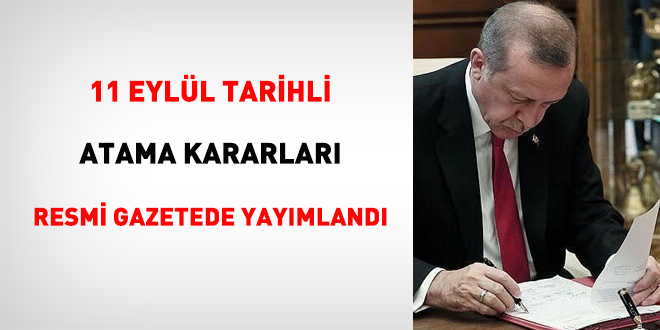 Atama kararlar yaymland