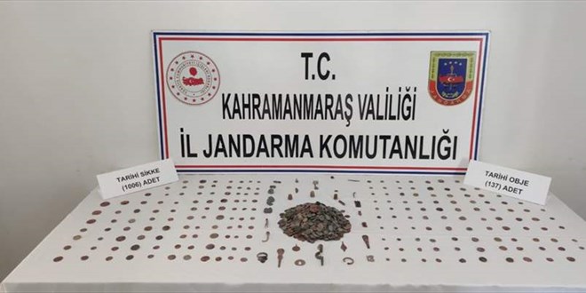 Kahramanmara'ta 1006 sikke ile 137 tarihi obje ele geirildi