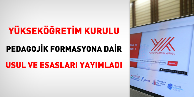 YK pedagojik formasyona dair usul ve esaslar yaymlad