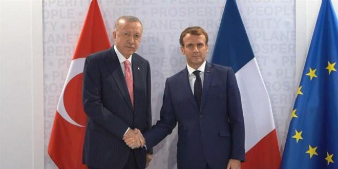 Cumhurbakan Erdoan, Macron ile grt